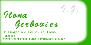 ilona gerbovics business card